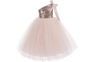 ekidsbridal One-Shoulder Sequin Tutu Flower Girl Dress Corset Dress Wedding Pageant Dresses Ball Gown Tutu Dresses