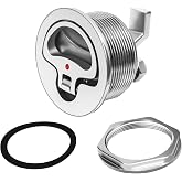 YUSOVE Flush Mount Latch Fits 2-1/2" Hole,316 Stainless Steel Boat Latch | Boat Cam Latch 3",Non-Locking Surface-Mount Latch,Boat Hatch Latch,Marine Latchs,Boat Compartment Latch for Boat Deck