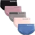 Reebok Women's Hipster Briefs - 5 Pack Breathable Stretch Performance Hipster Panties - Seamless Underwear for Women (S-XL)