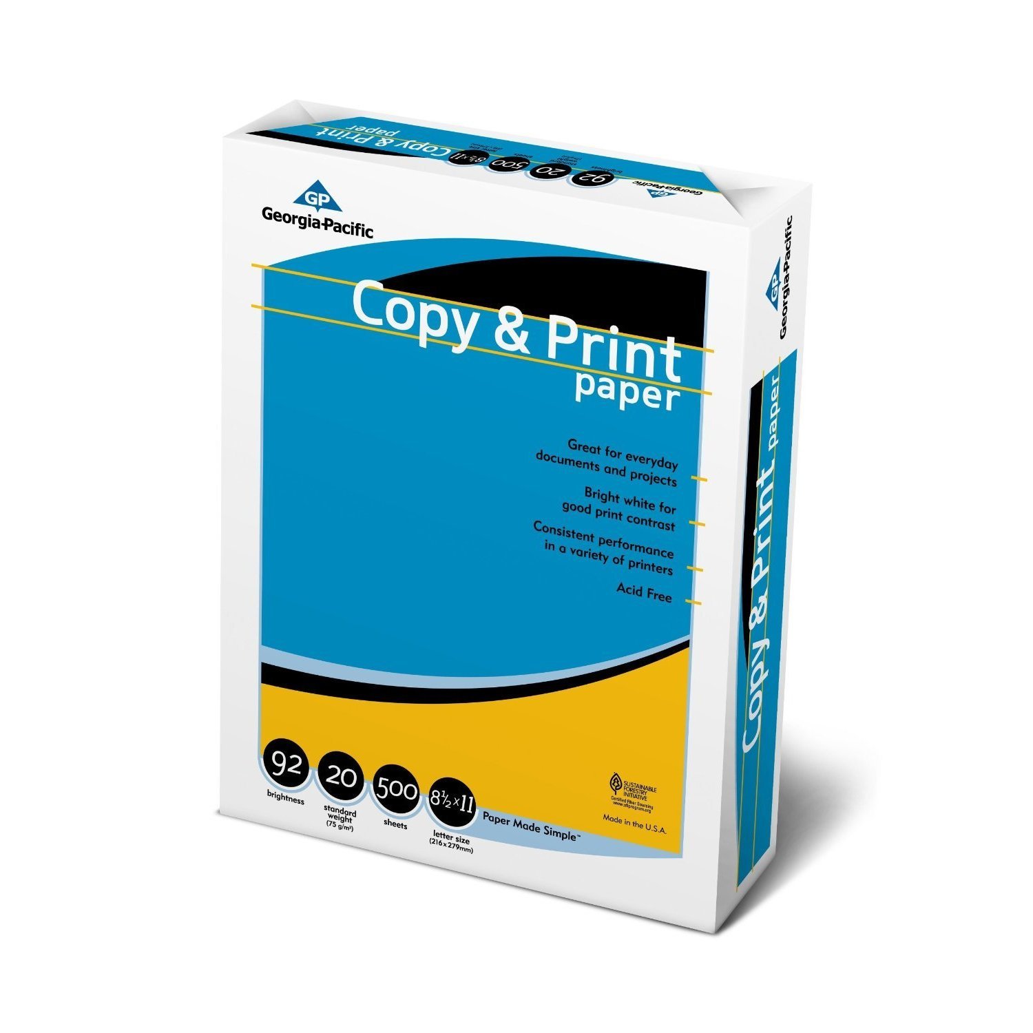 10 Ream Case of GP Copy & Print Paper, 8.5 x 11 Inches Letter Size, 92