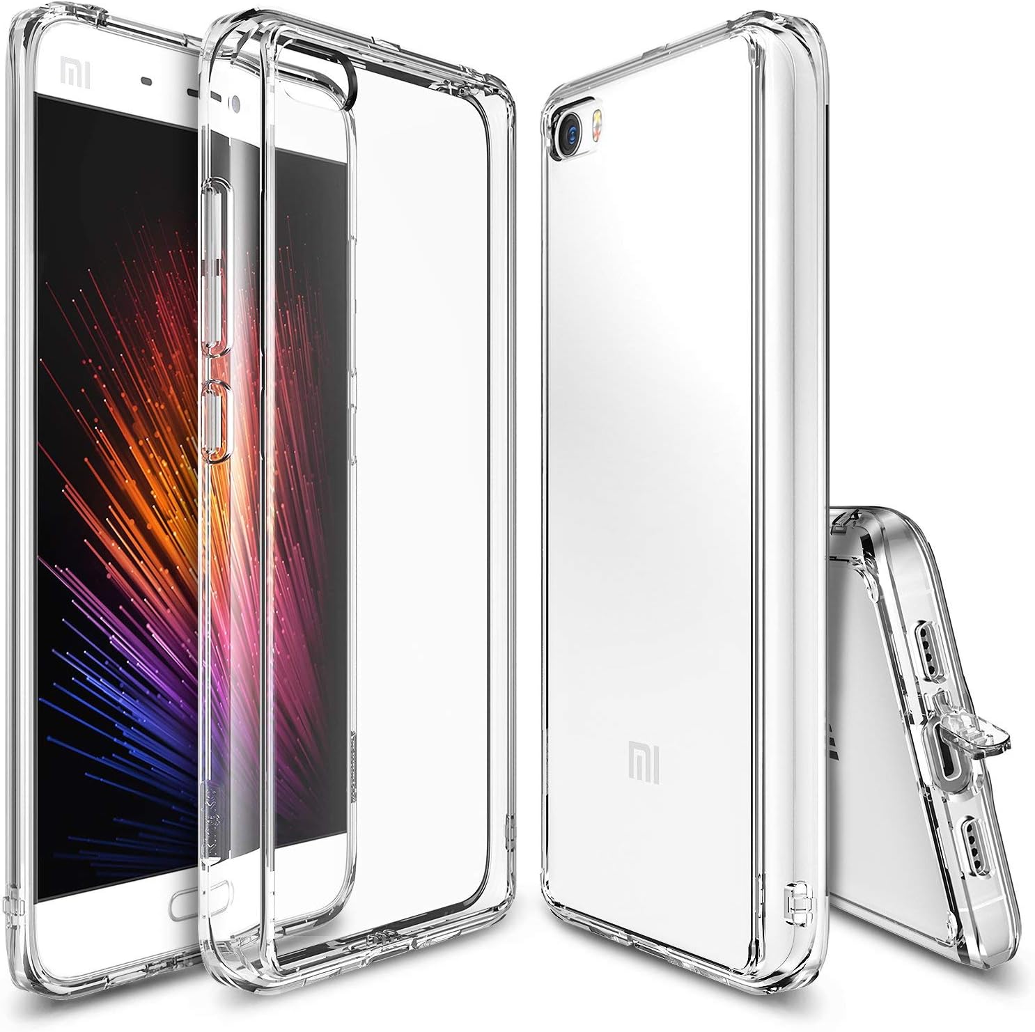 Ringke Fusion Compatible with Xiaomi Mi 5 Case Crystal Clear PC Back TPU Bumper Drop Protection, Shock Absorption Technology (Attached Dust Cap) for Xiaomi MI 5 - Clear