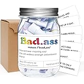 70 Positive Messages Jar Funny Affirmation Jar Decorative Jars for Women Unique Birthday Gift Wife Sister Friends (Bad*ss)