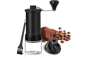 TENGFY Manual Coffee Grinder, Ceramic Conical Burr Coffee Grinder, Adjustable Hand Burr Coffee Bean Grinder for Fine/Coarse Grind, Hand Crank Mill for French Espresso Moka, Capacity 30g