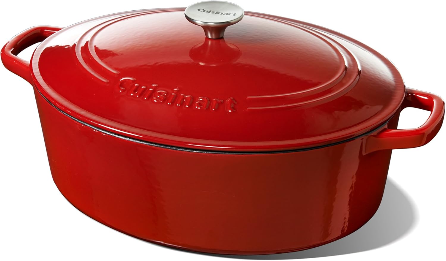 Cuisinart 7 Quart Oval Casserole, Red Gradient Kitchen