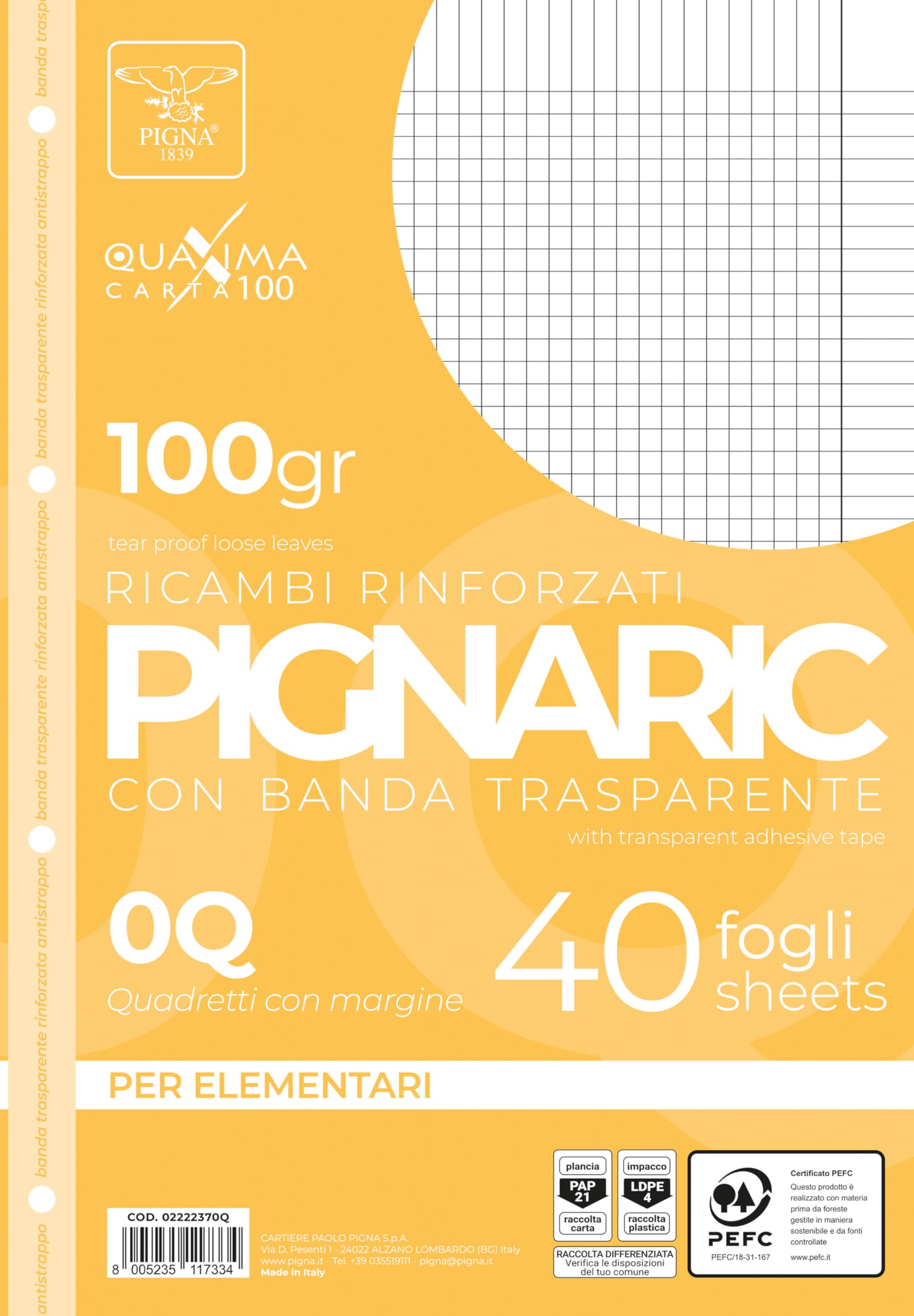 Pigna con Banda Reinforced Squares, 0Q 100g/mq