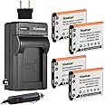 Kastar Battery (4-Pack) and Charger Kit for Fujifilm NP-45 NP-45A NP-45B NP-45S and Fujifilm FinePix XP20 XP22 XP30 XP50 XP60 XP70 XP80 XP90 T350 T360 T400 T500 T510 T550 T560 JX500 JX520 JX550 JZ310