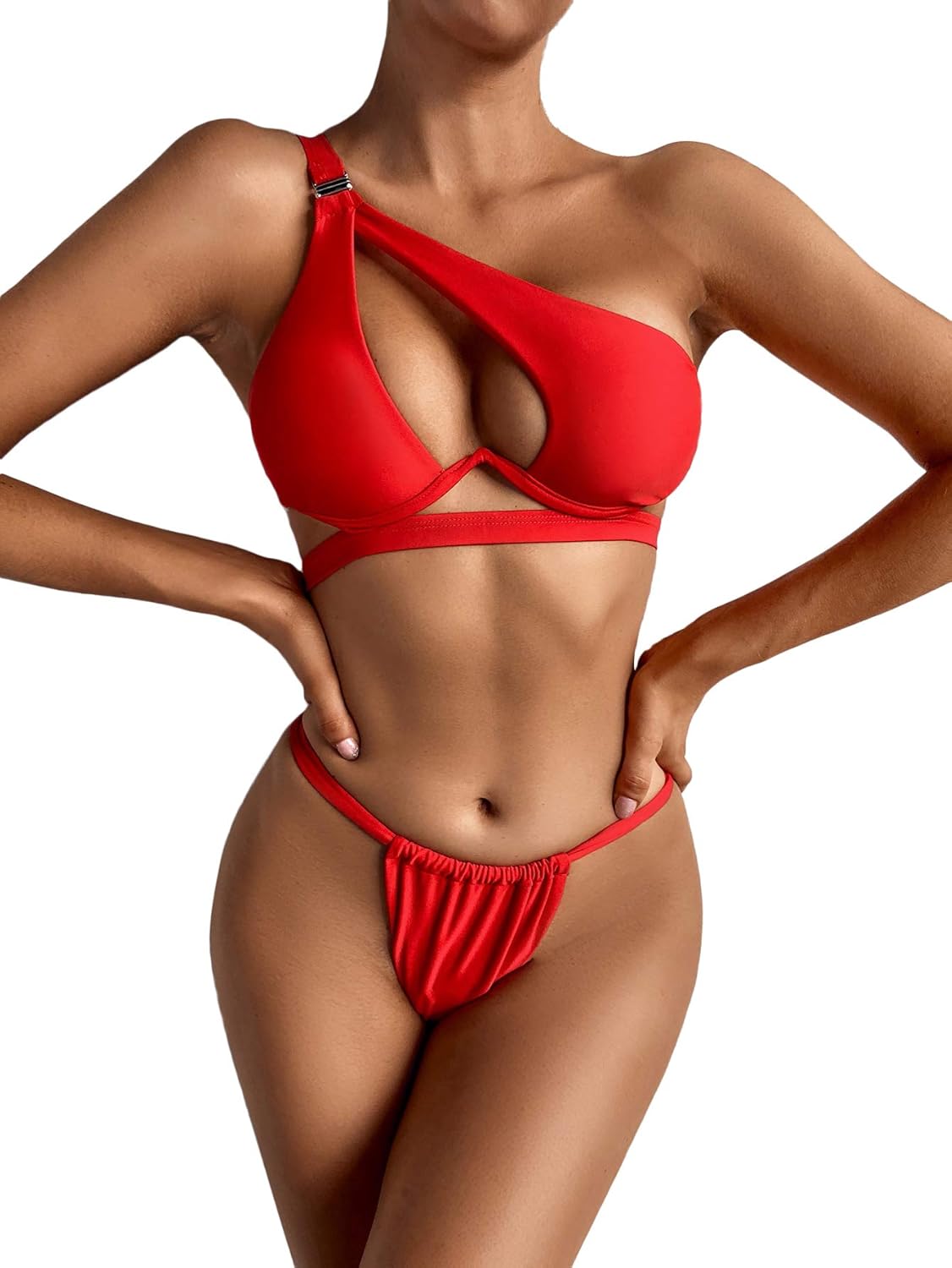 shein one shoulder bikini