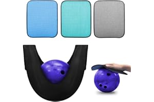 3Pcs Bowling Towel Set with Bag, Microfiber Bowling Shammy Pad with EZ-Grip Dots, Bowling Towel Bowling Ball Shammy Bowling C