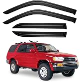 Window Visors Rain Guards for 1996-2002 Toyota 4Runner | Out-Channel Window Vent Wind Deflectors Visors Shades Protectors for 96 97 98 99 00 01 02 Toyota 4 Runner / 4Runner