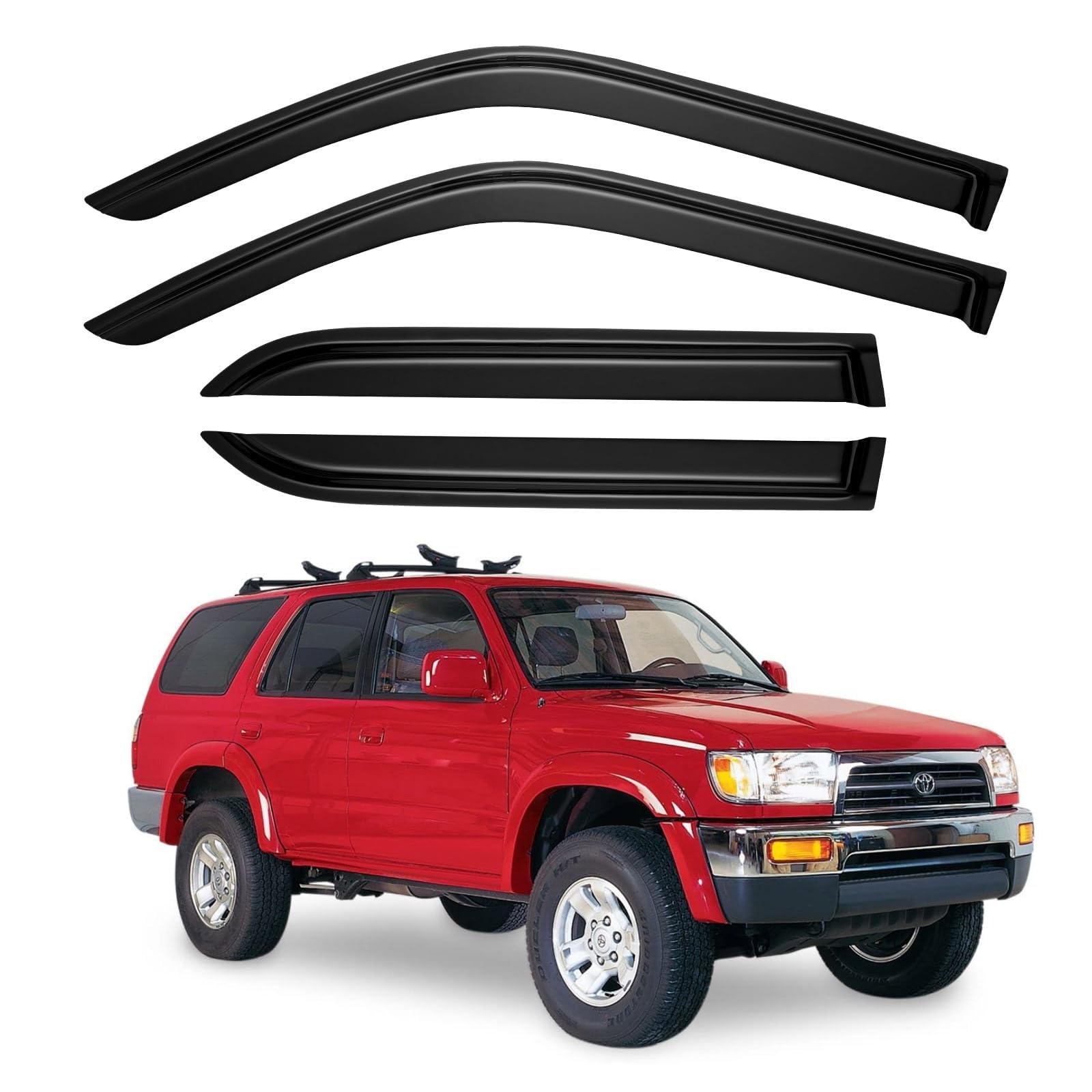 Window Visors Rain Guards for 1996-2002 Toyota 4Runner, Out-Channel ...
