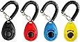 Dog Training Clicker with Wrist Strap - Pet Training Clicker, Big Button Clicker Set, 4-Pack