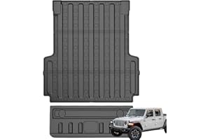 AOMSAZTO Truck Bed Mat Compatible with 2021-2024 2025 Jeep Gladiator Bed Liner TPE Tailgate Liner Replacement for 2021-2025 J