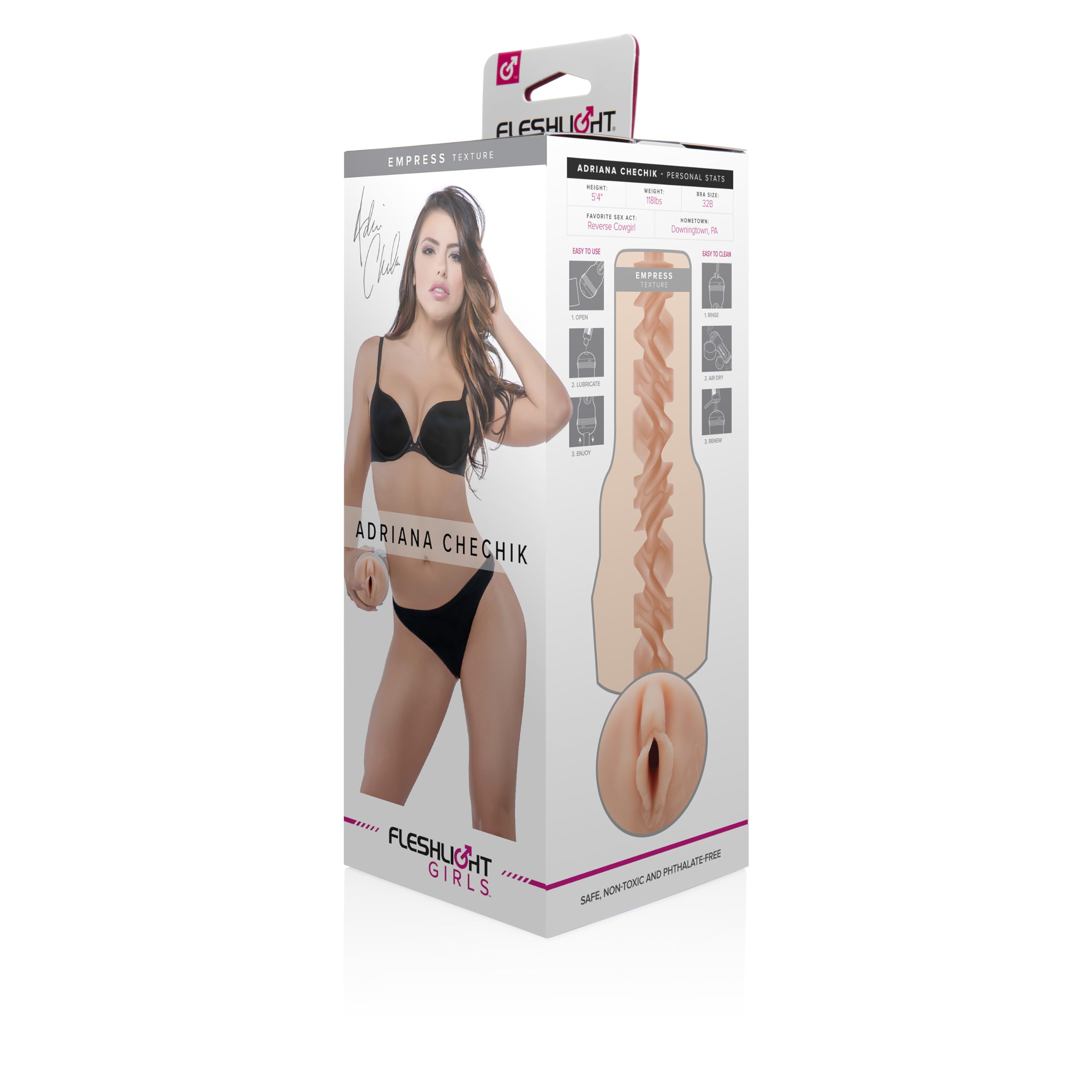 Fleshlight Male Sex Toys Adriana Chechik – The Number One Male Masturbator Sex Toys for Men with Our Fleshlight SuperSkin Pocket Pussy Technology