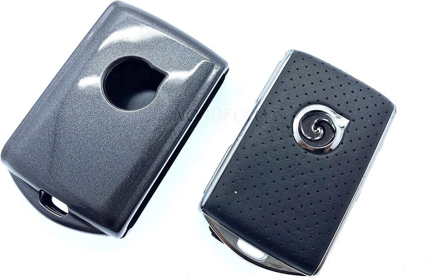Nordecco High-Grade Metallic ABS Plastic 2 Piece Protective Case Compatible With VOLVO 4 Button Smart Keyless Fob Remote XC90 Fits Models 2018-20 XC40 XC60 XC90 V60 V90 S90 Hybrid (Grey)