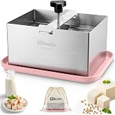 Tofu Press Stainless Steel, Tofu Maker and Paneer Press with Cloth, Pink | Versatile kitchen tool for homemade tofu, paneer a