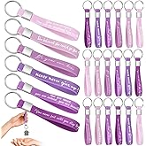 Sasylvia 24 Pcs Galentines Party Favors Inspirational Quote Keychains Bulk for Women Men Gifts Motivational Keychain Ring