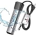 2000W Pool Heater for Inflatable Above Ground Swimming Pool, Immersion Water Heater for Bathtub with Thermostat, Submersible Electric Water Heater, Portable Bucket Heater with 304 Stainless Guard
