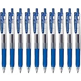 Zebra Sarasa Clip 0.7 Retractable Gel Ink Pen, Rubber Grip, 0.7mm, Blue Ink, Value Set of 10