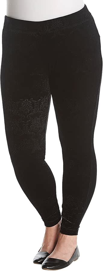 Ruff Hewn GREY Plus Size Embossed Velvet Leggings at