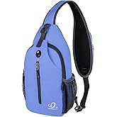 WATERFLY Crossbody Sling Backpack Sling Bag Travel Hiking Chest Bag Daypack