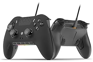 SCUF ENVISION V1 (2023) Wired PC Gaming Controller - Five Remappable G-Keys - Remappable Back Paddles - iCUE Compatible - Bla