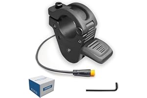 HUSETOO Electric Throttle 300X Thumb Throttle for 7/8inch 22mm Left and Right Handlebars 12v 24v 36v 48v 60v 72v Electric E-Bikes (M8 Waterproof Plug)
