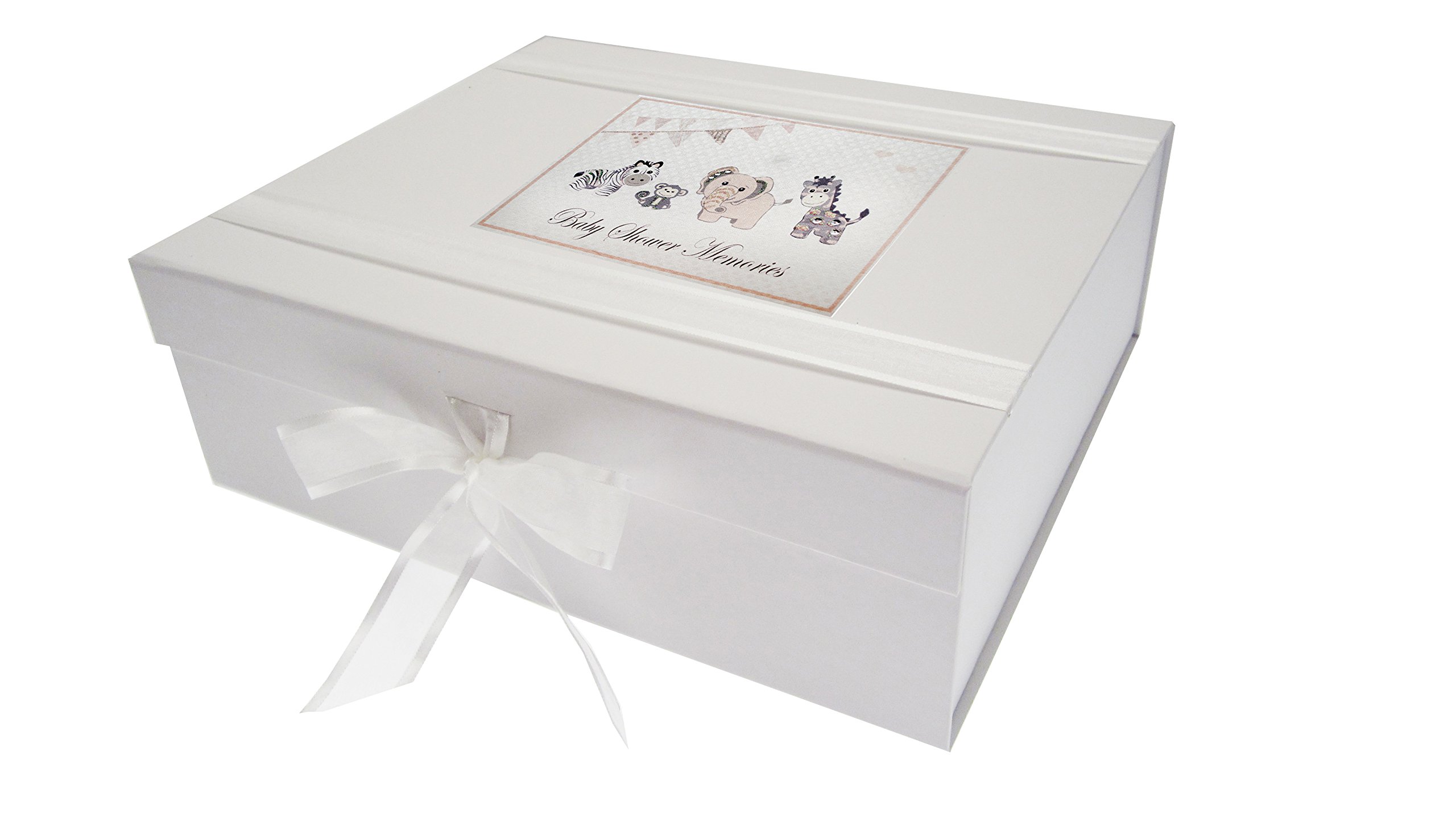 White Cotton Cards Baby Shower Memories, Board, White, 27.2 x 32 x 11 cm