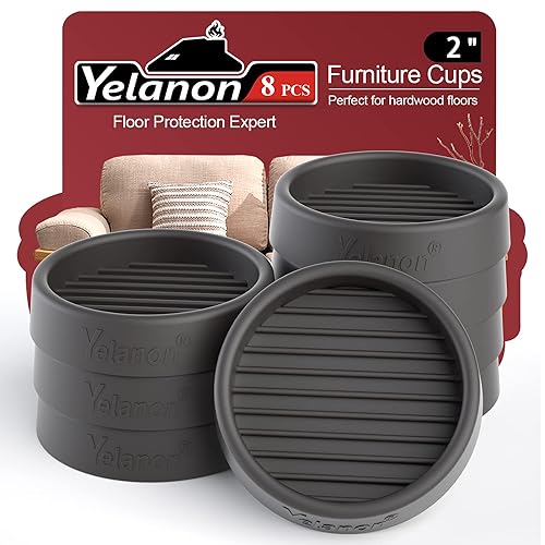 Yelanon Furniture Coasters Pcs 2”Round Furniture Caster Cups