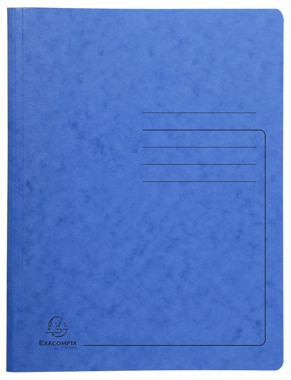 Exacompta - Ref 240222E - Heavyweight Mottled Pressboard Spring Folder - Suitable for A4 Documents, 355gsm Mottled Pressboard, Holds Approx. 300 Sheets - Blue