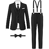ELPA ELPA BORN FOR ALL WONDERFUL THINGS Boys' Formal Suit Vest Set with Suspenders
