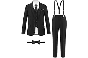 ELPA ELPA BORN FOR ALL WONDERFUL THINGS ELPA ELPA Boys' Formal Suit Set, with Suspenders, Adjustable Waist, from Toddlers to Teen