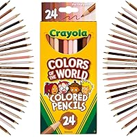 Crayola 24 Count, Colors of the World, Skin Tone Colored Pencils