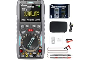 Abestop Oscilloscope 3 in 1 Functions Oscilloscope Multimeter with Waveform Generator 12MHz Bandwidth 50MSa/s Sampling Rate Signal Source Meter Tester(AT312G)