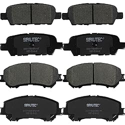 SIPAUTEC-8pcs Front and Rear Ceramic Brake Pads Set