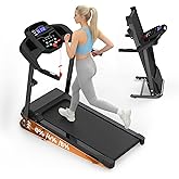 Lastforever Folding Treadmill for Home Use, 2.5HP Quiet Motor, 0.5&ndash;7.5 MPH with 8% Manual Incline, Compact Electric Treadmill with LED Display, 300 LBS Capacity, Cup Holder &amp; Safety Key