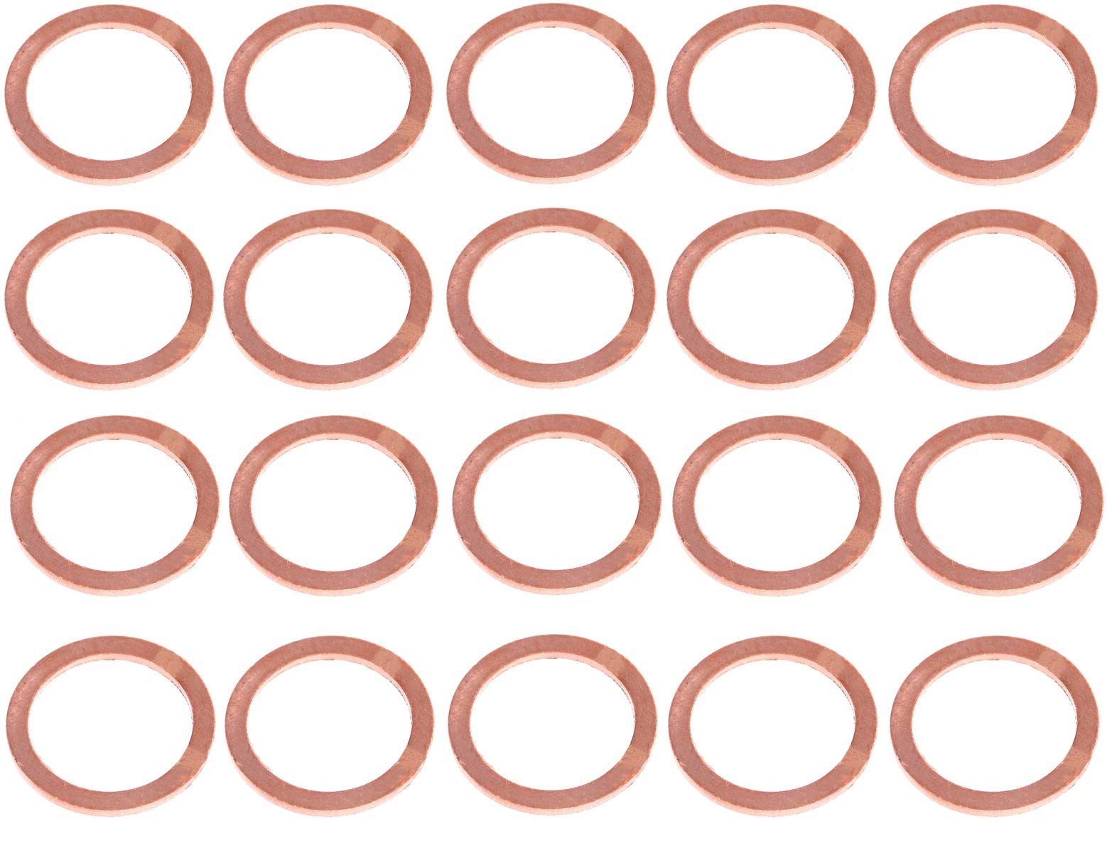 Photo 1 of YXQ 20Pcs 24x30x1.5mm Copper Crush Washer Flat Ring Seal Gasket Fitting M24