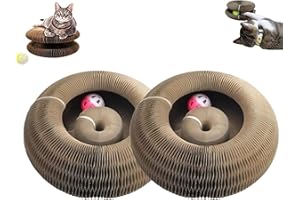 YOIAR Kitty Kurlz, Kitty Kurlz Cat Toy, Magic Organ Cat Scratcher, Marlene's Pet Store Kitty Kurlz, The Original Kitty Kurlz, Cat Scratchers for Indoor Cats, Cat Toy Round Accordion (2pcs)