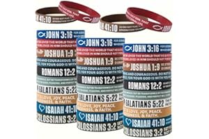 20Pcs Bible Verse Bracelets, Religious Silicone Wristbands with Inspirational Scripture for Christian, Ideal for Party Gifts 