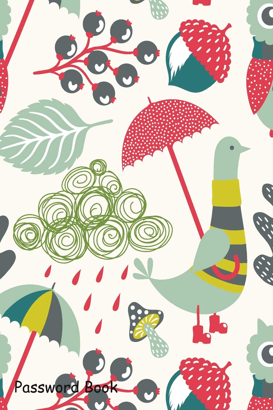 Password Book: Include Alphabetical Index With Animal Floral Leaves