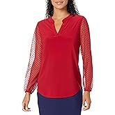 Kasper Womens Ls Split Neck