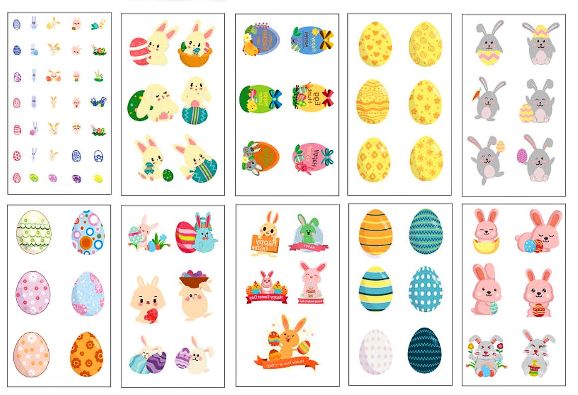 Albumes Y Pegatinas Fontee Baby Pegatinas Pascua 10 Hojas Divertidas Decoraciones De Pascua Pegatinas Diy Pegatinas De Fiesta Bolsas De Regalo Para Ninos Juguetes Y Juegos Fit Fox De