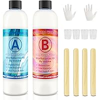 Silicone Mold Making Kit, 30A Translucent Platinum RTV-2 Liquid Silicone Rubber 21.2 for Casting Resin, Soap, Candle, Clay, D