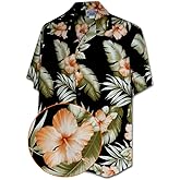 Pacific Legend Hawaiian Shirts with Orange Hibiscus