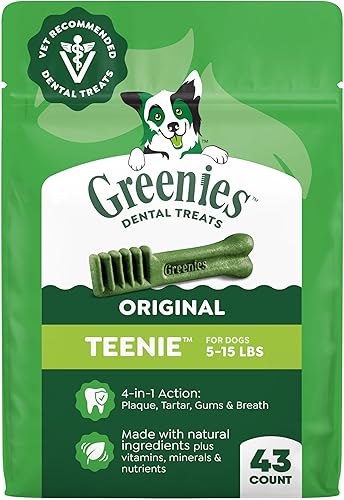 Greenies golosinas dentales para perros, tamaño Teenie, sabor original — Golosinas