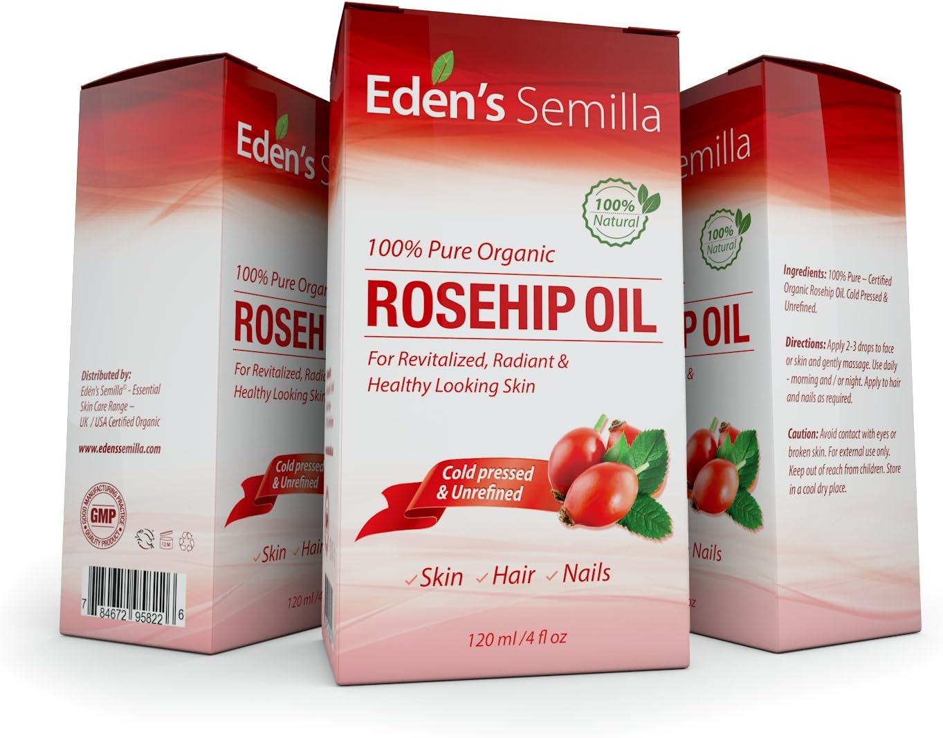 100% Pure Rosehip Oil, 120ml, Certified ORGANIC, Revitalises Skin & Hair, Clinically Proven - Image 4