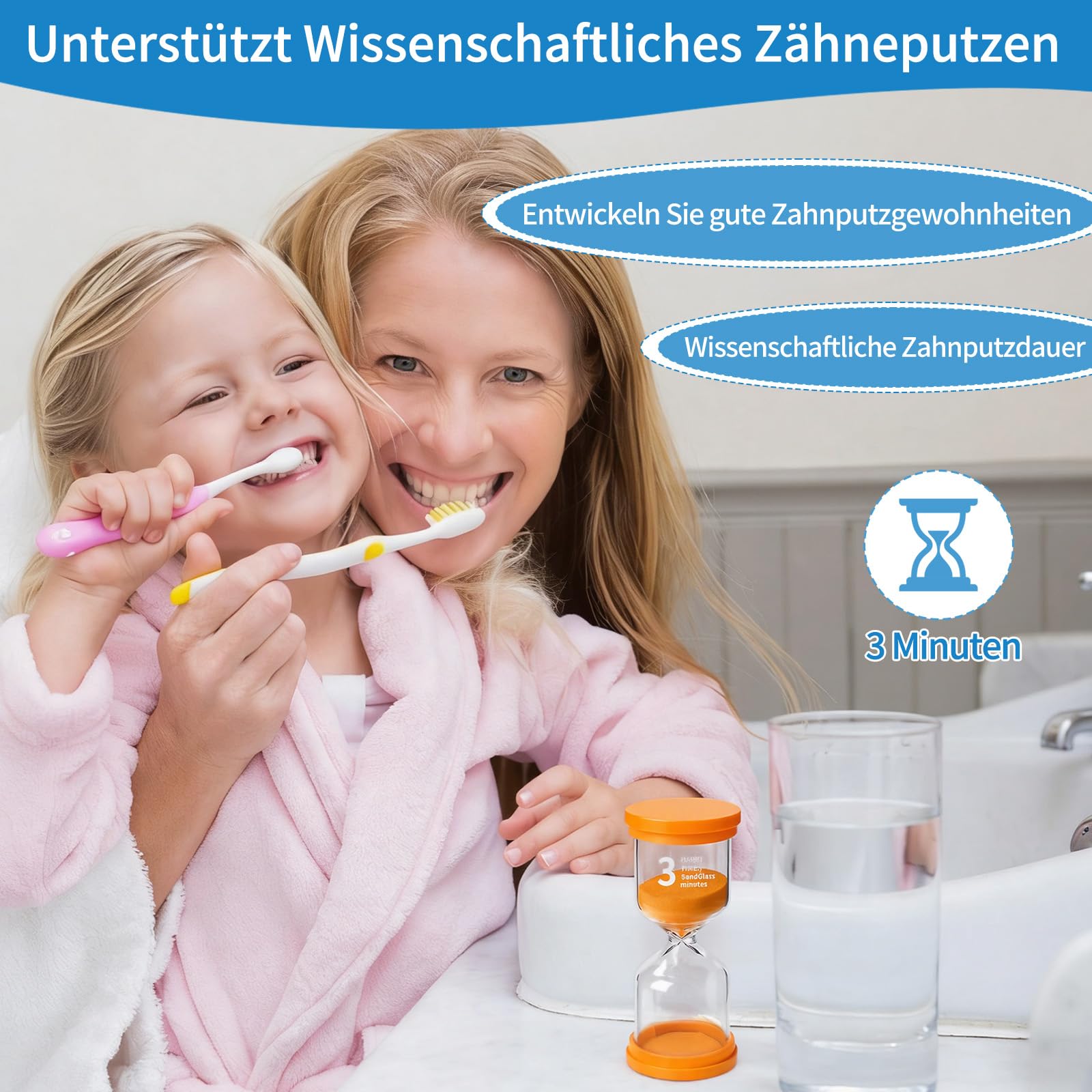 5 Stück Sanduhren Set für Kinder, Sanduhr Set Kinder, 5 Macaron Farben, 3/5/10/15/30 Minuten Buntes Sanduhren, Zeitmesser Sanduhr, für Küche, Office Deko,Kinderleben 3