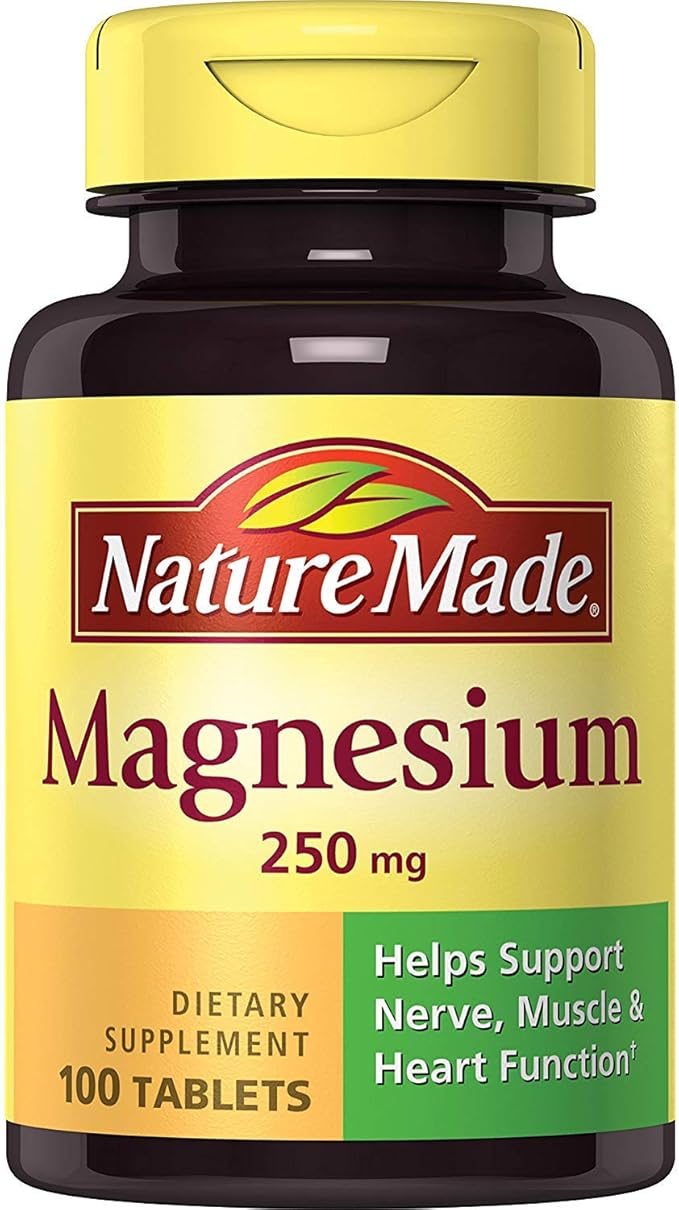 Nature Made Magnesium 250 mg Tablets 100 ea (Pack of 5