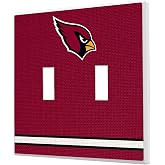 Keyscaper Arizona Cardinals Stripe Double Toggle Light Switch Plate