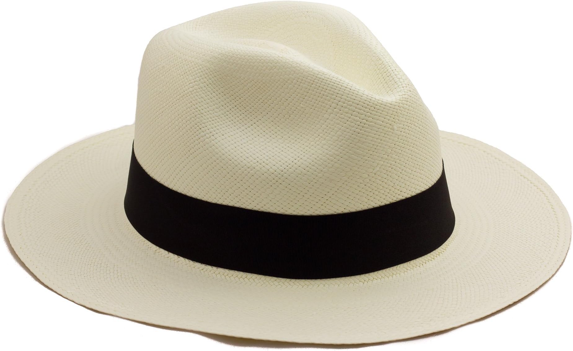 Tumia - Fedora Panama Hat - White or Natural - Lightweight Rollable Version.
