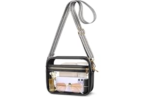 GEAMSAM Clear Bag Stadium Approved - Clear Purse Transparent Crossbody Bag for Women for Concerts Sports Festivals
